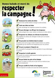Panneau respecter la campagne